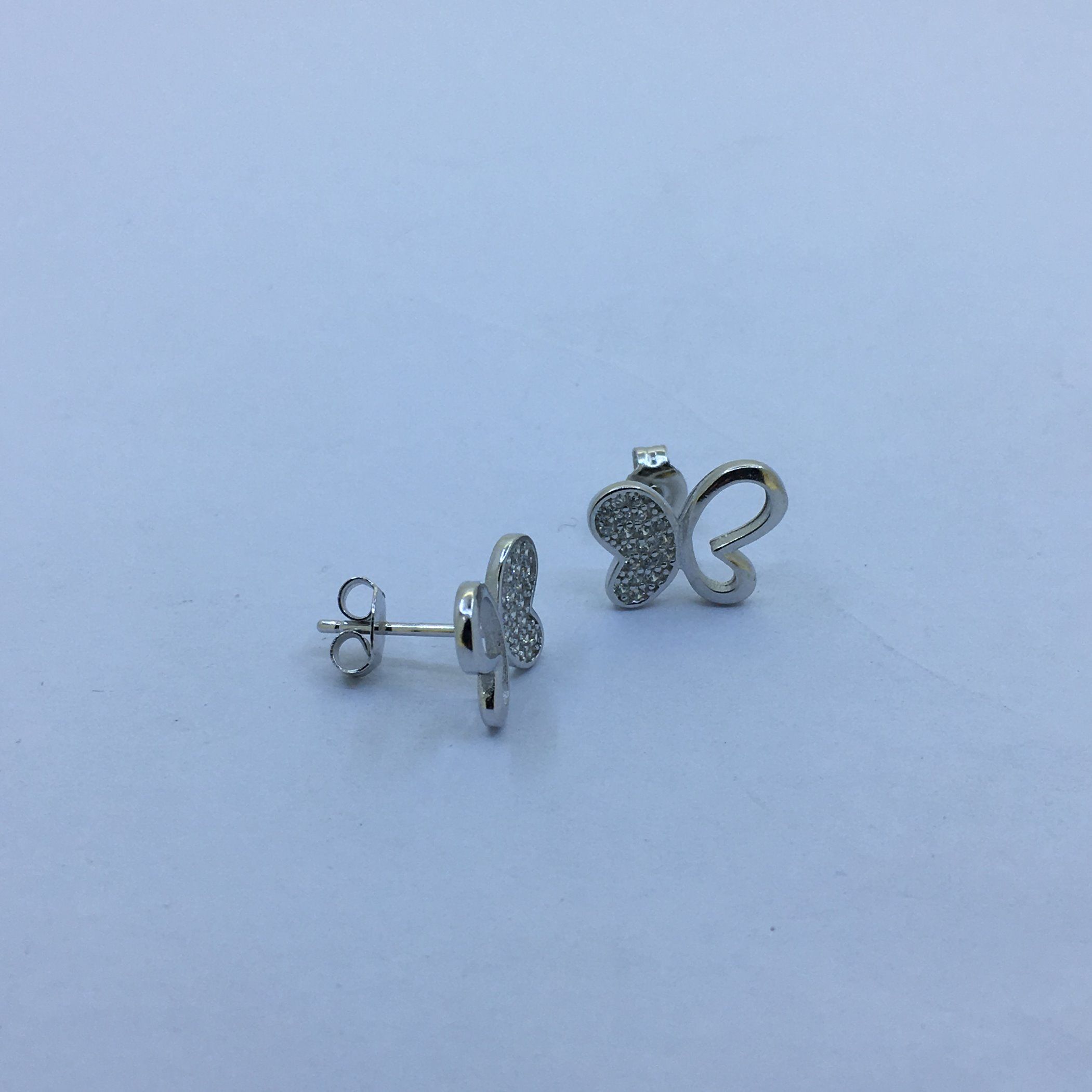 Butterfly Stud Earring with CZ