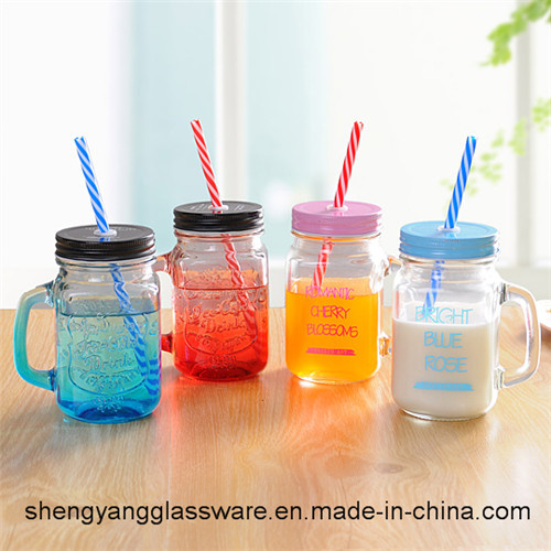 Factory Directly Provide 16oz Marson Jar Glass Mug