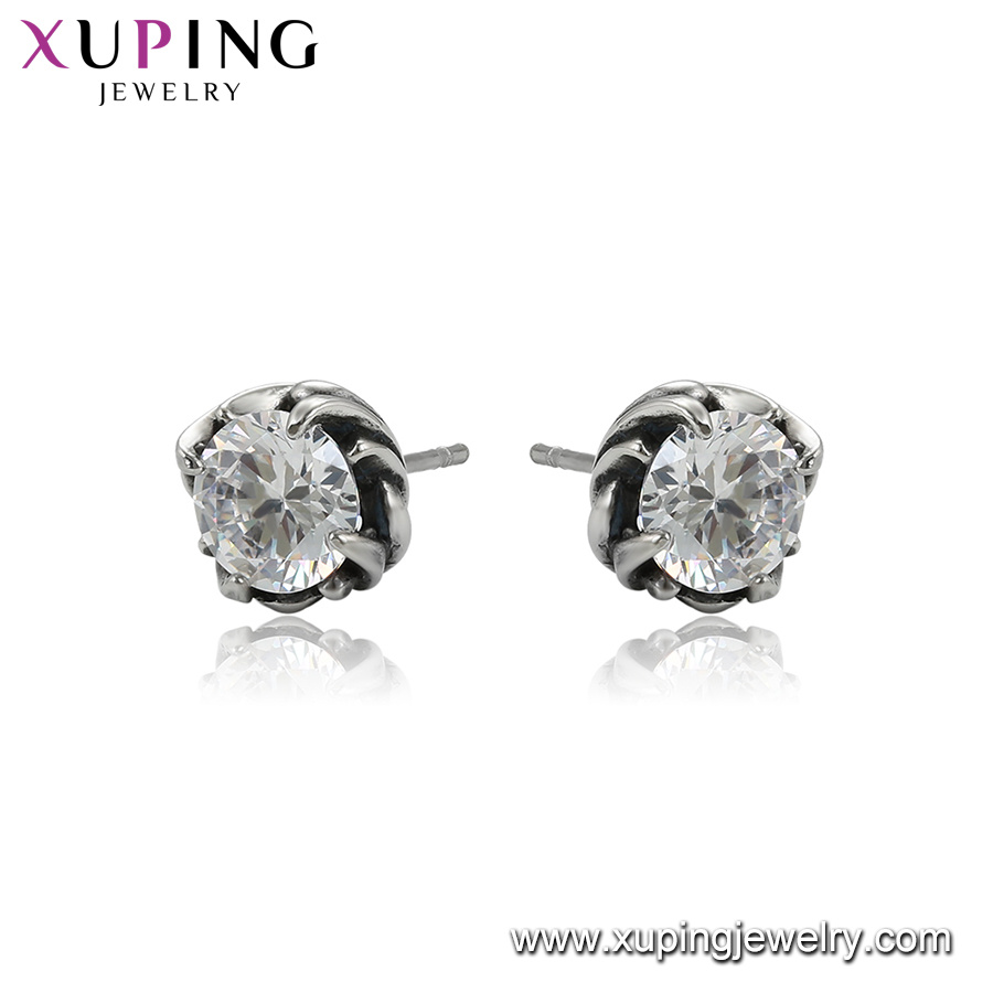 E-298 Xuping Jewelry Zirconia Earring Wires, Round Earring Designs Earring