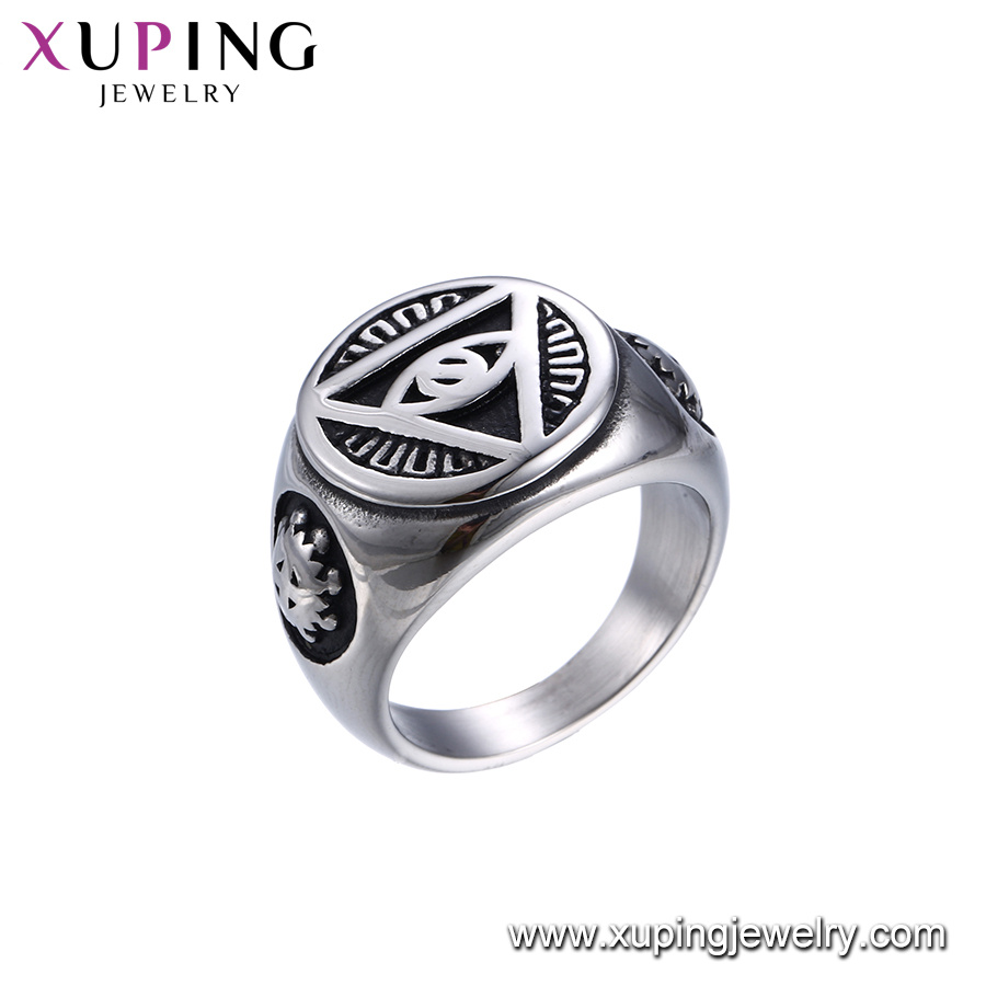 15491 Xuping Stainless Steel fashion 19 Gram Black Gun Color Ring