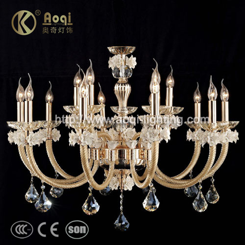 European Classic Candle Glass Lamp (AQ20036-10+5)