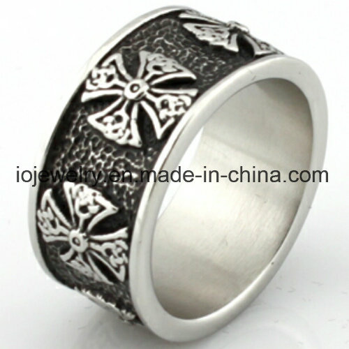 Classic Vintage Cross Mens Ring
