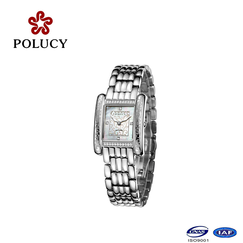 316L Stainless Steel Sapphire Crystal Fancy Quartz Watch Girls