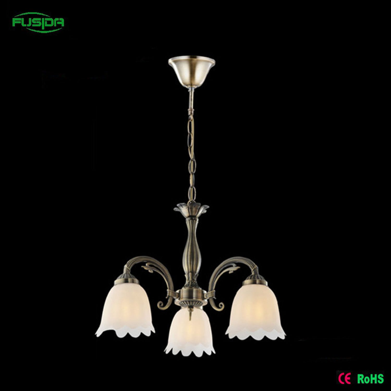 European Design Glass Pendant Light&Crystal Die-Casting Chandelier (D-8105/5)