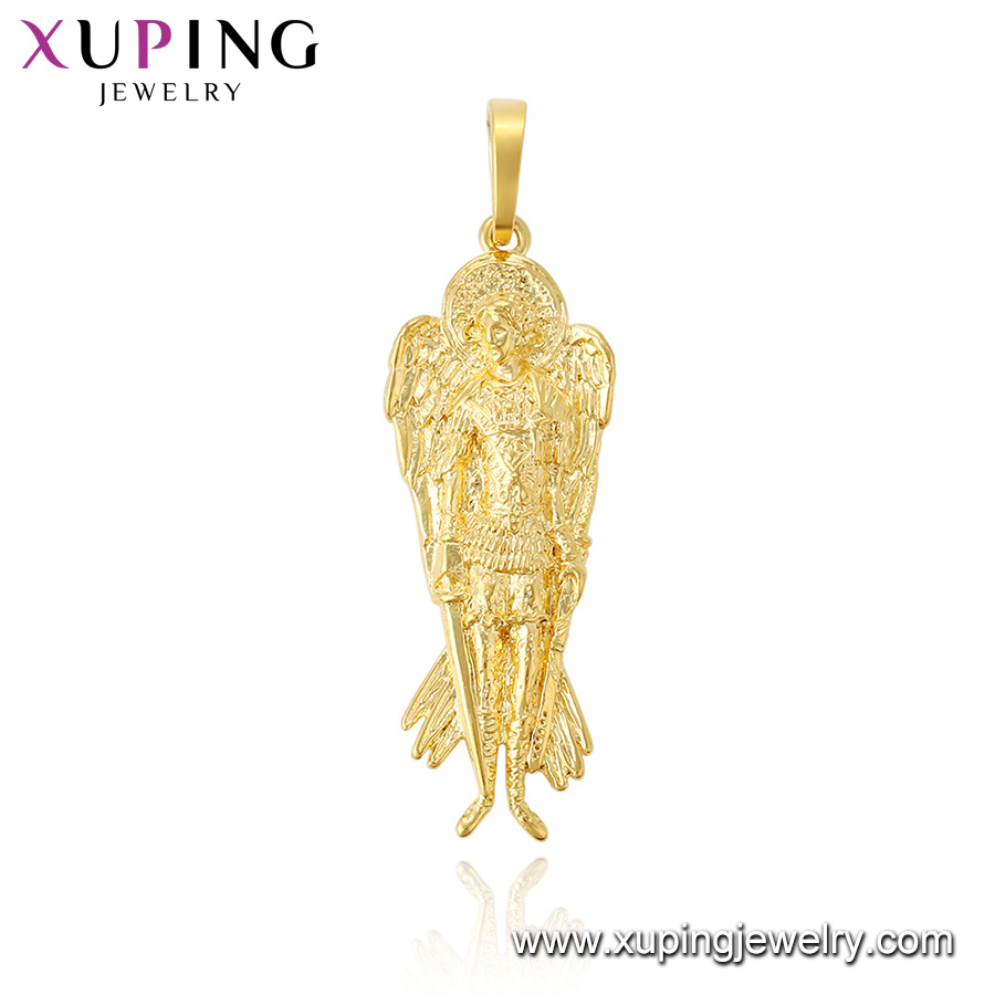 32595 Fashion 24k Gold Big Flower Jewelry Necklace Pendant in Metal Alloy