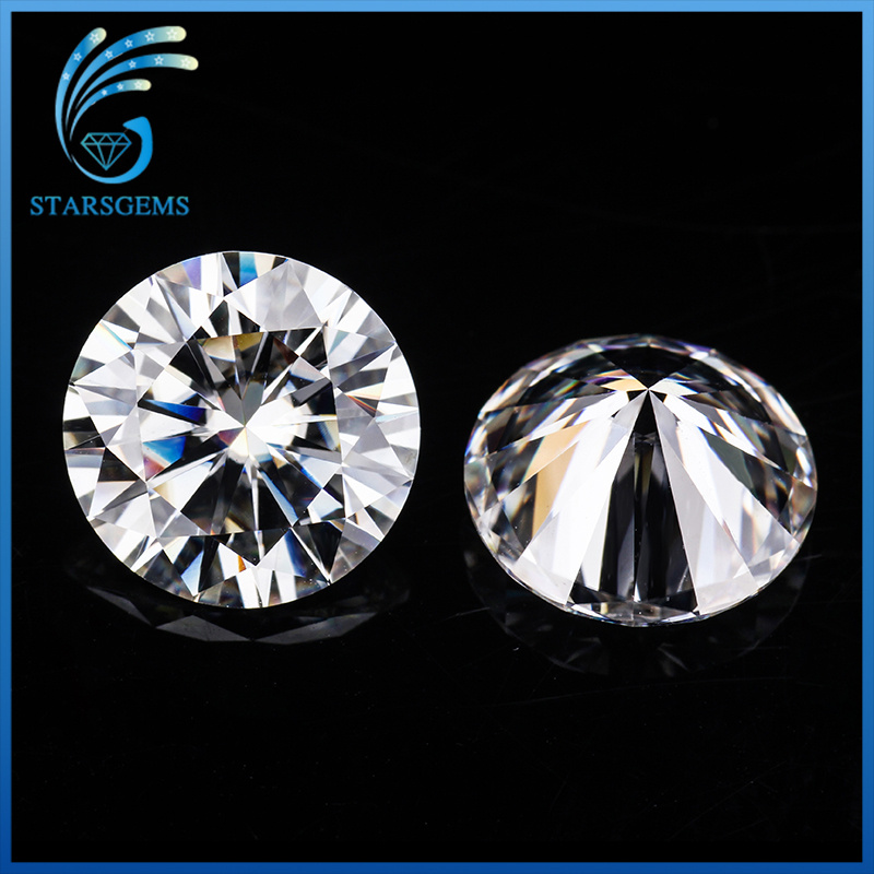 Round H&a Cut 8.0mm 2 Carats Gh Color White Moissanite Diamond in Stock for Sale