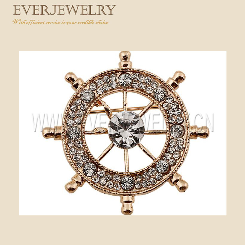 Best Sale Rhinestone Flower Cloth Brooches