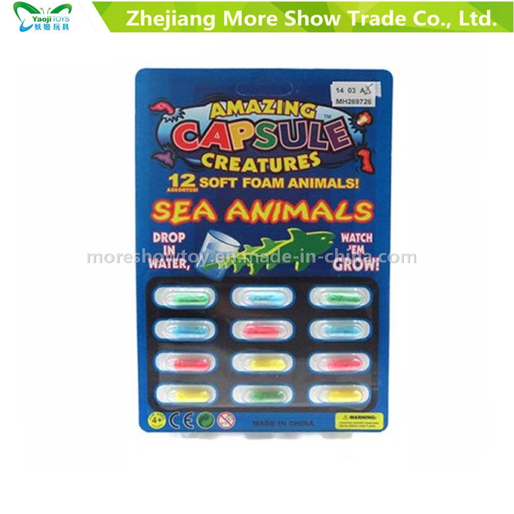 Magic Growing Sea Animal Capsules Toys Expanding Sponge Foam Capsule