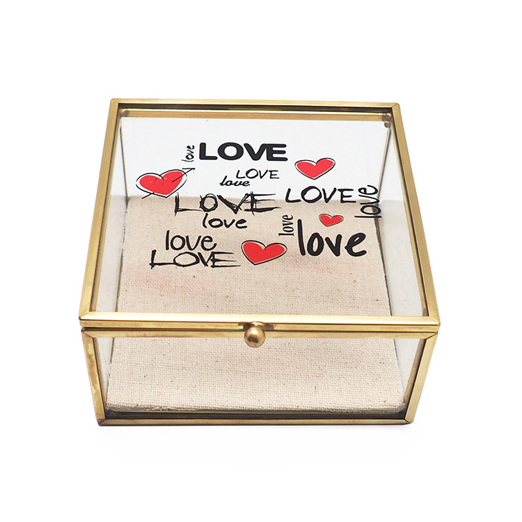 Factory Manufacturing Luxury Glass Jewelry Box (Jb-1063)