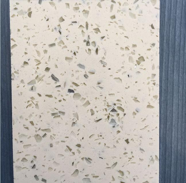 Polished Crystal White Quartz Mirror Fleck Tiles