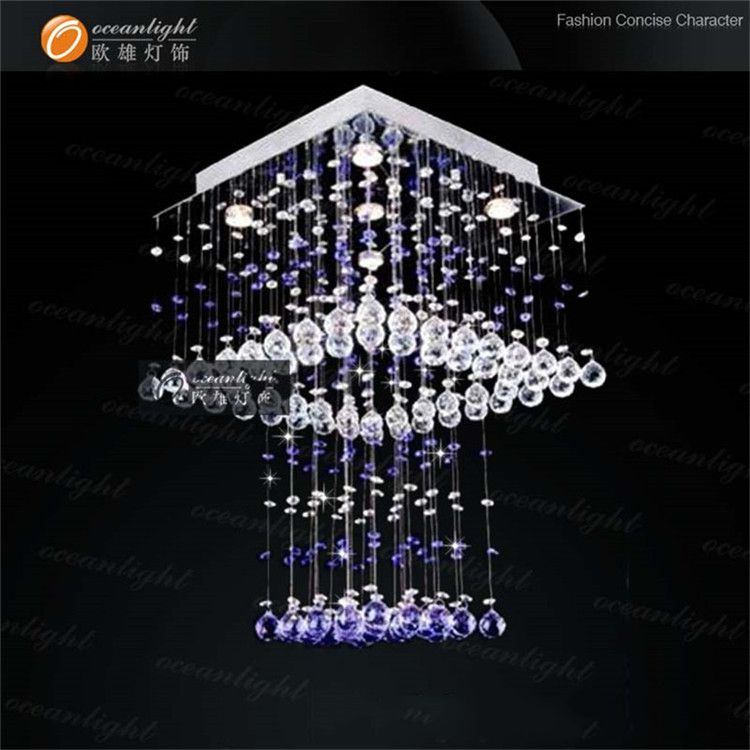 Hot Sale Purple Crystal Lamps Romantic Crystal Lamps for Hotel/ Weddings Om9170