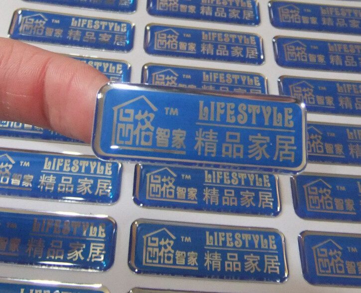 Crystal Epoxy Processing Nameplate Labels