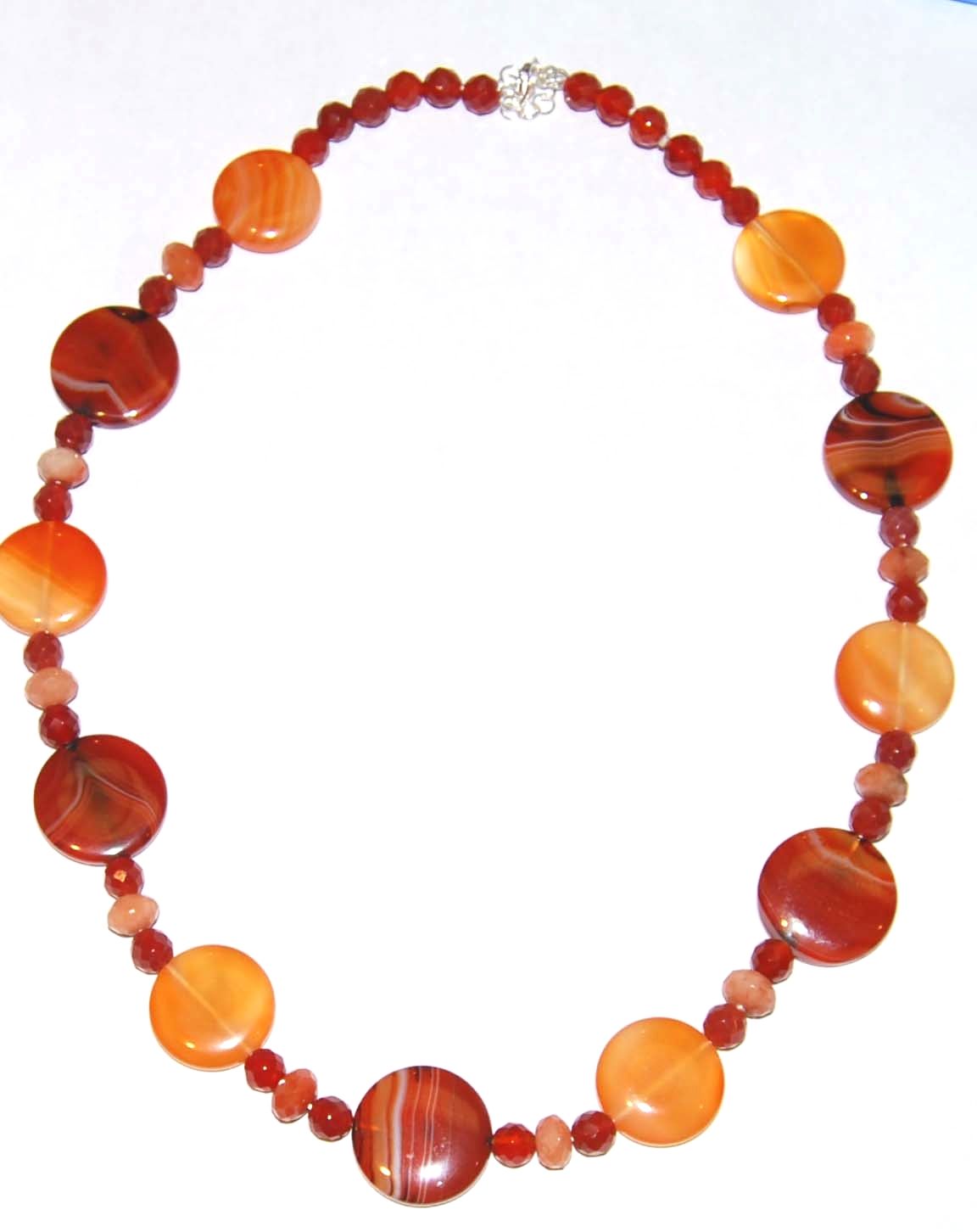 Semi Precious Stone Fashion Crystal Beaded Jewelry Ecklace (ESB01302)