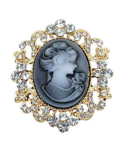 VAGULA Europen Fashion Head Portrait Brooch