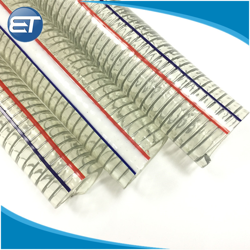 Flexible Steel Wire Reinforced PVC Water Suction Pipe Hose with Fittings