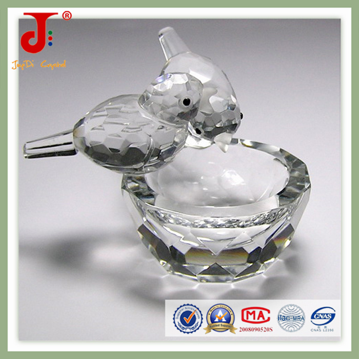 Crystal Bird with Bowl (JD-CA-109)