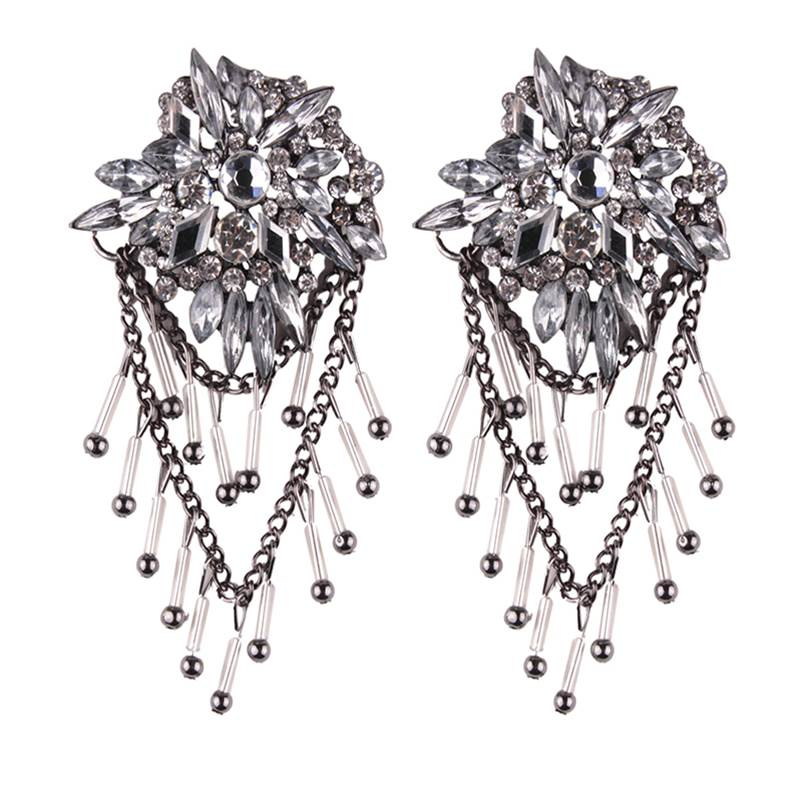 2018 Best Seller Newest Design Crystal Earrings with Beads Jewelry