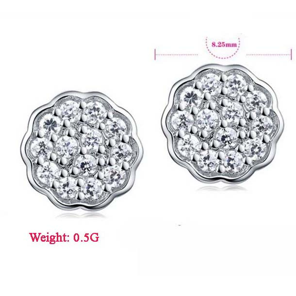 Sunflower 3 Color Choices 3A Zircon Gold Plated Earrings