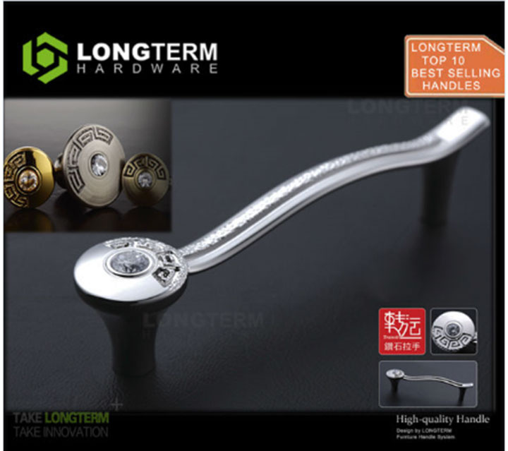 Classical Zinc Alloy Crystal Furniture Cabinet Handle and Knob