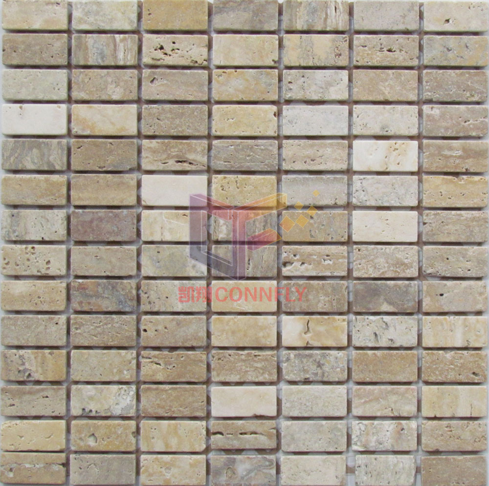 Travertine Natural Stone Mosaic Tiles (CFS964)