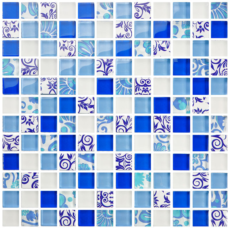 Chinese Style Flashy Crystal Glass Mosaic Ceramic Mosaics