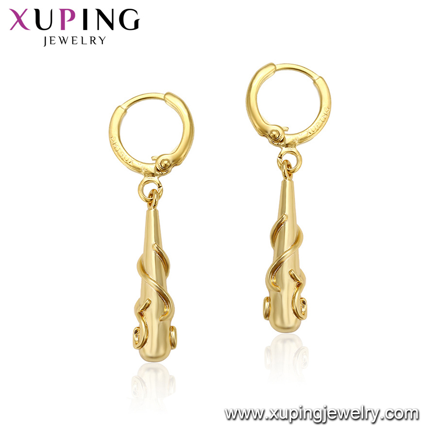 95135 Fashion Simple Cross Metal Alloy Jewelry Eardrop in 18K Gold-Plated
