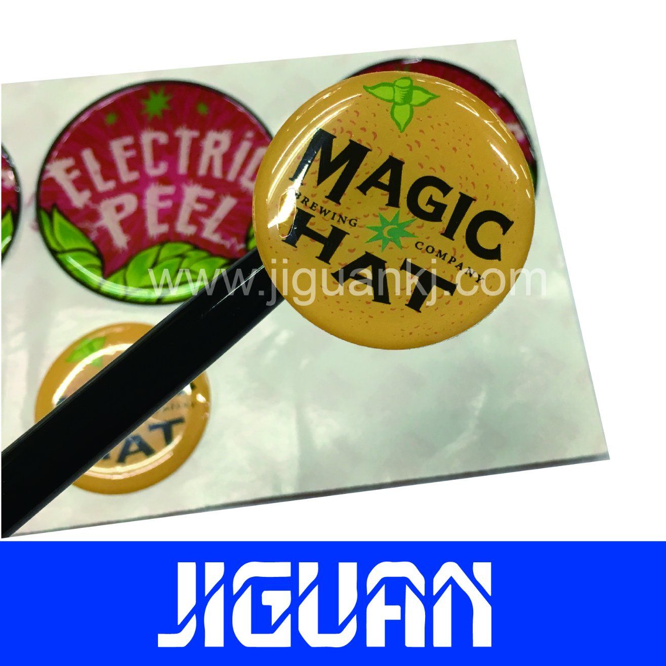 Custom Waterproof 3m Glue Clear Epoxy Resin Dome Stickers