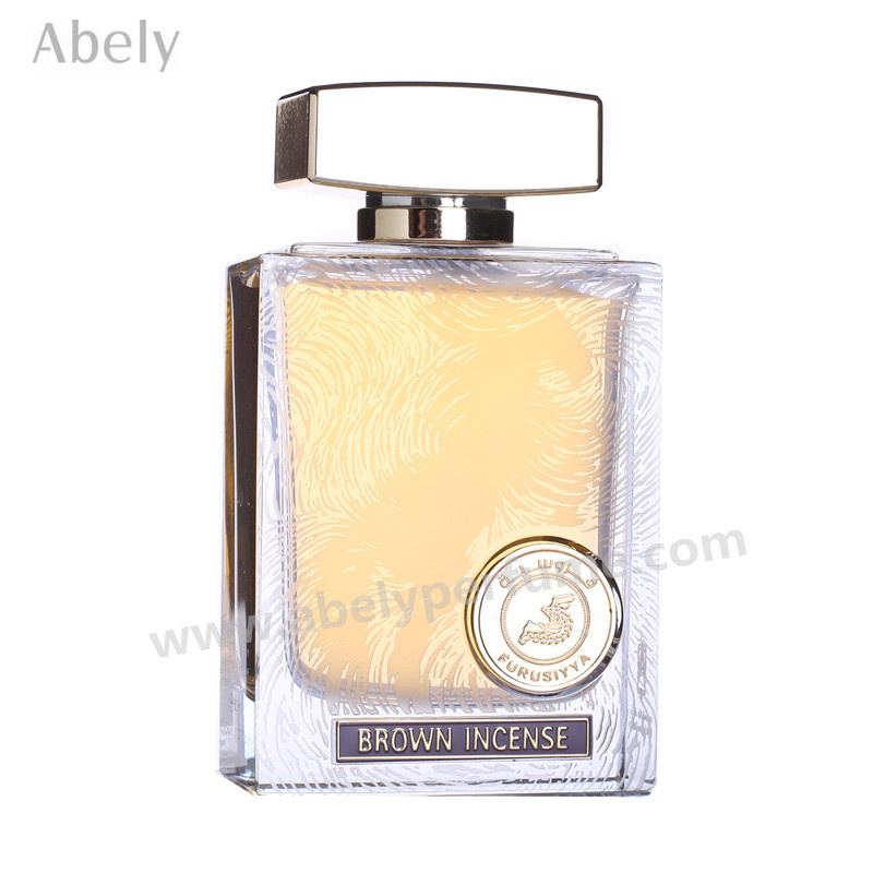 Metal Tag Logo Perfume Glass Bottle with a Variey of Caps