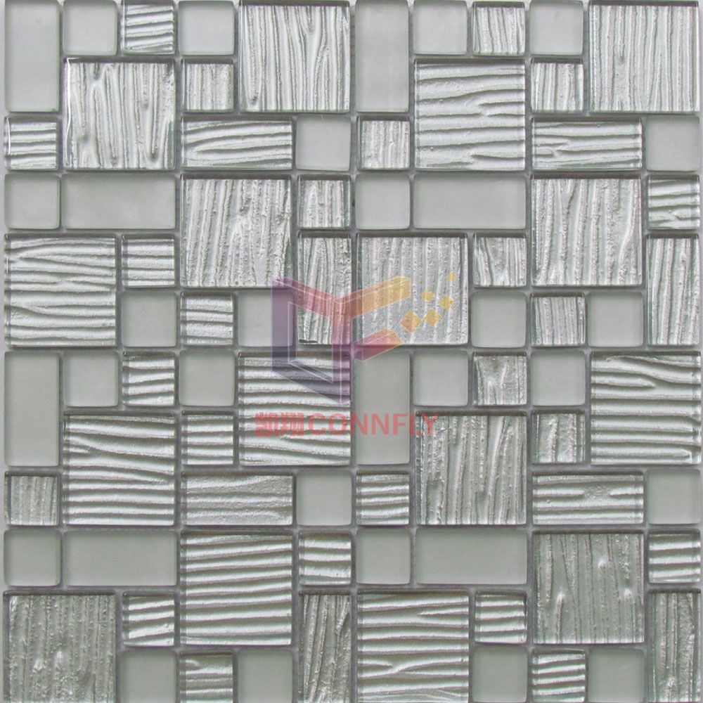 Matt Mix Glossy Glass Mosaic Tile (CFC634)