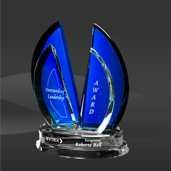 Blue Wings Crystal Award (CD-6842, CD-6843, CD-6844)
