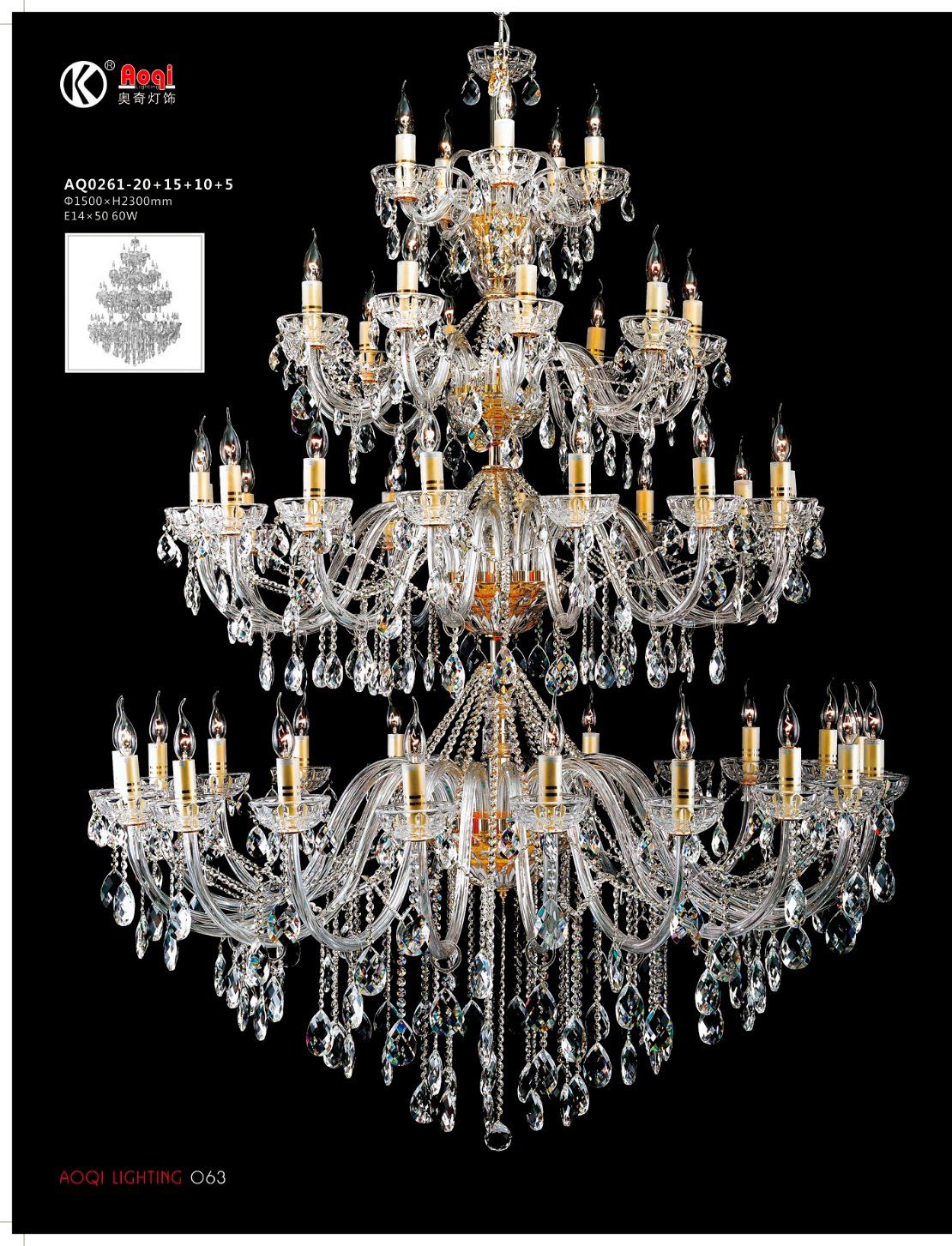 Luxury Hotel Project Crystal Chandelier Lights