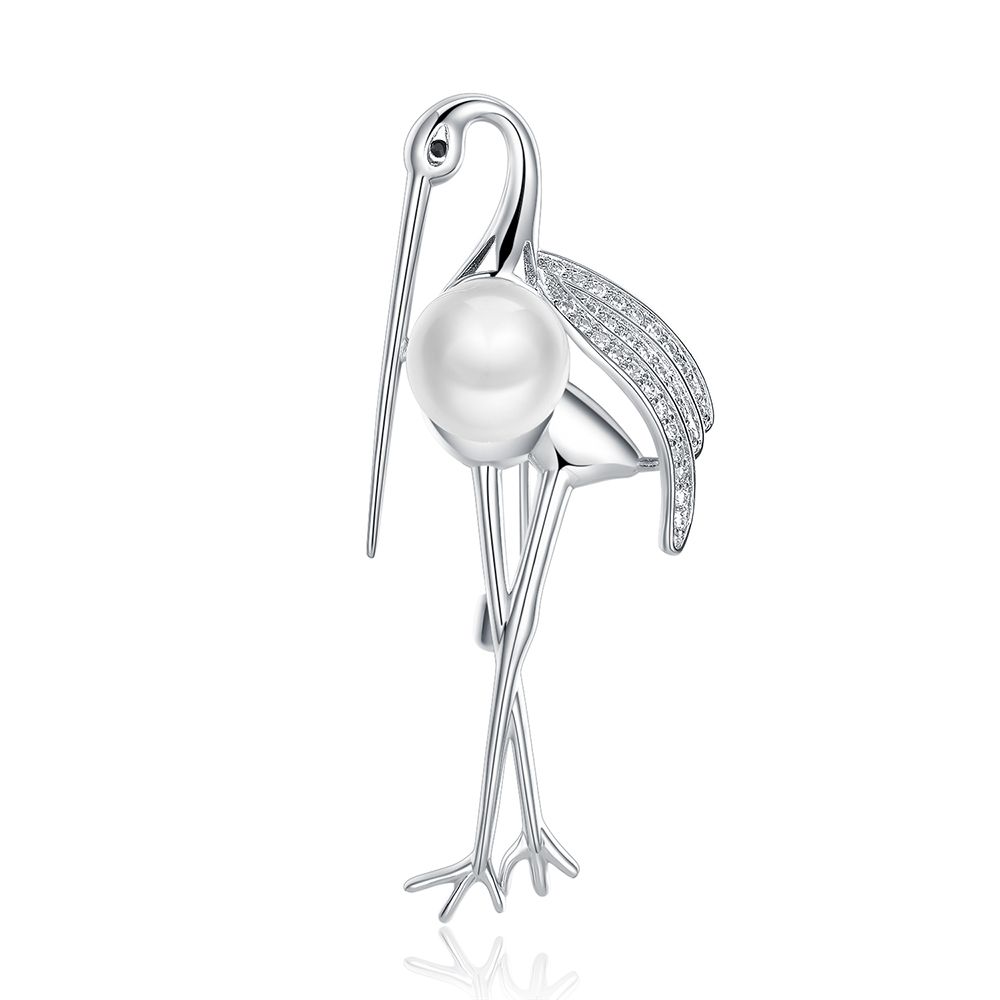 Fashion Elegant Pearl Jewelry Accessory Alloy Pin Brooch for Dress