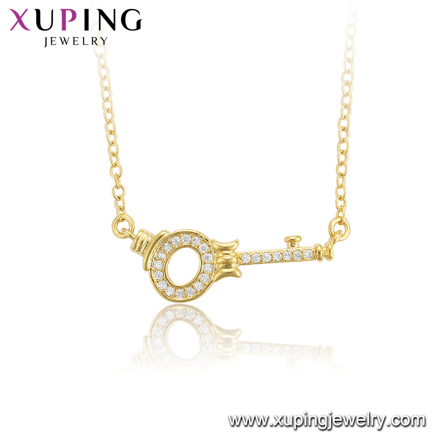 44780 Fashion Latest Design Beads Necklace with Flower Gold-Plated
