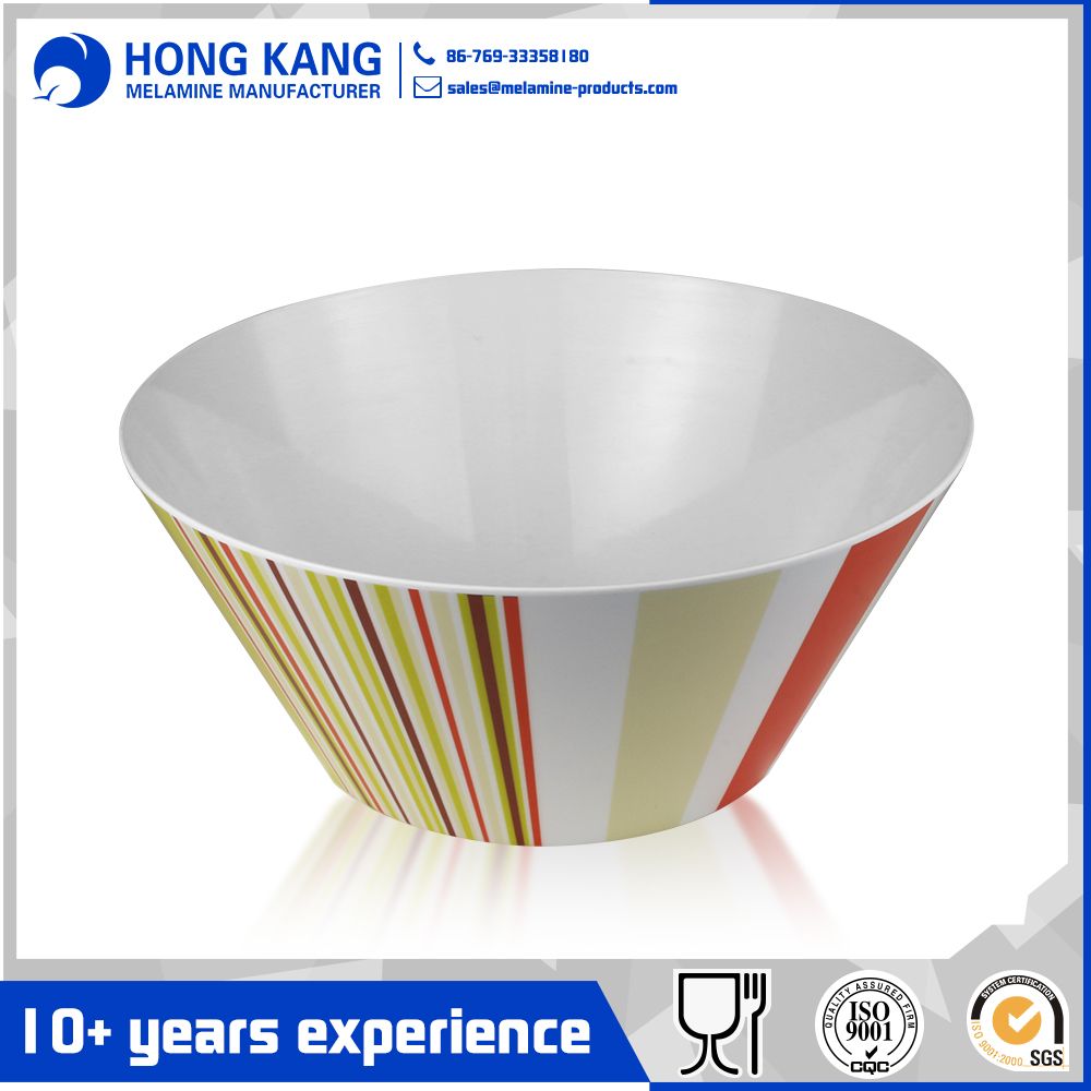 Plastic Multicolor Melamine Fruit Salad Bowl for Kitchen