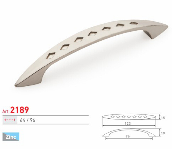Modern Simple Design Zinc Alloy Sn Finish Cabinet Handle (2189)