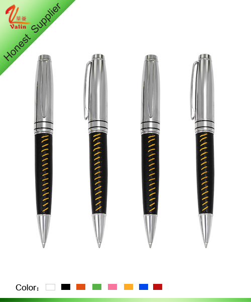 PU and Leather Ball Pen with Custom Logo Laser