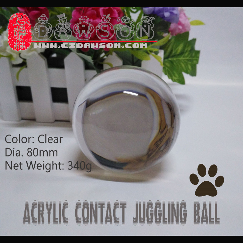 Dsjuggling 80mm Clear Acrylic Contact Juggling Ball Magic Ball