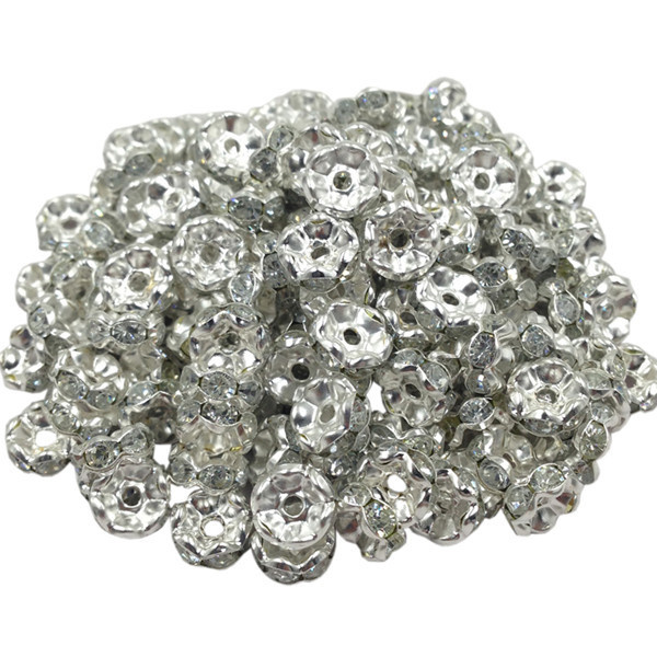 Curve Rhinestone Beads Tube Spacer Bars, Discount Wholesale Shamballa Beads