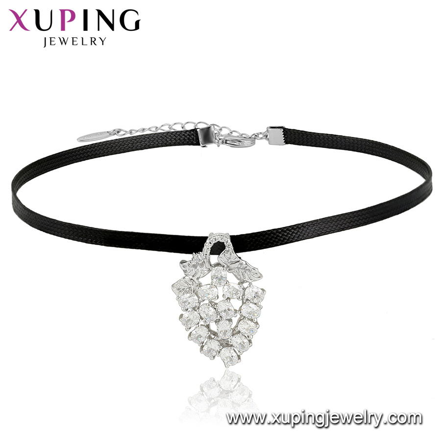 44357 Xuping Fashion Choker Necklace, New Model Elegant Women Choker Necklace with Zircon