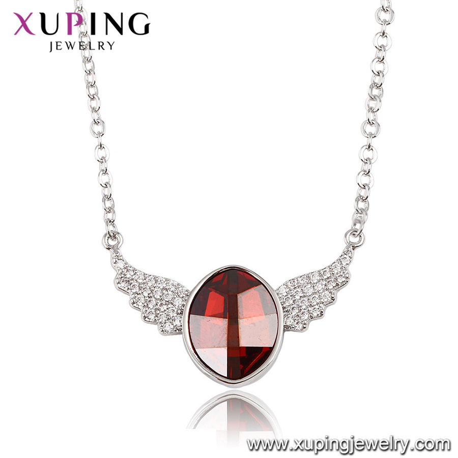 43226 Xuping Jewelry Ruby Color Necklace Made with Crystals From Swarovski