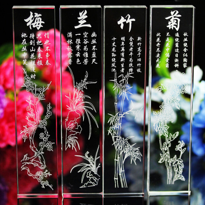 Crystal Paperweight with Picture/Logo Inside