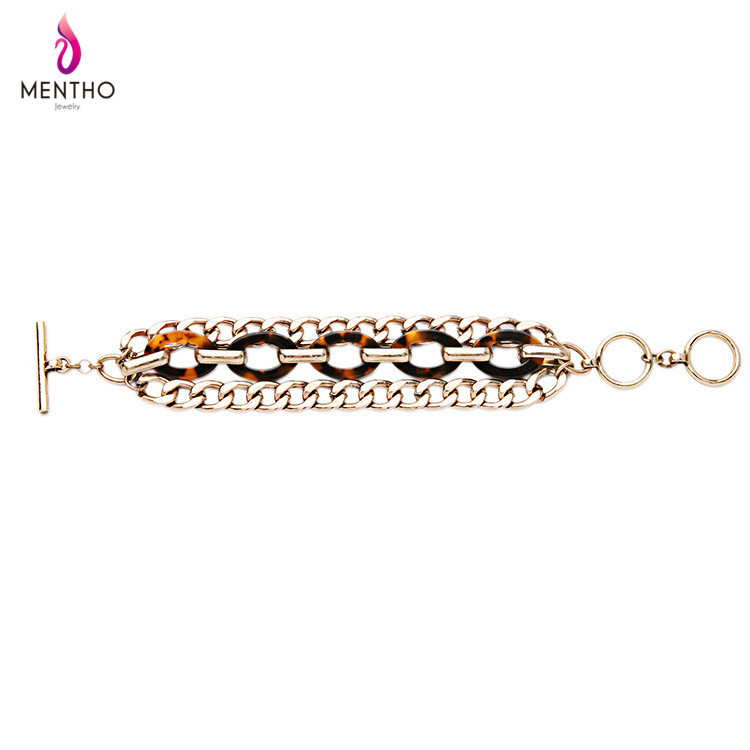 New European and American Statement Alloy Personal Leopard Bracelet