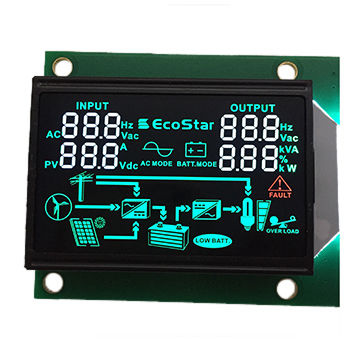 LCD Black Background White Letter, Alphanumeric Display, Va Display for Industrial Meter