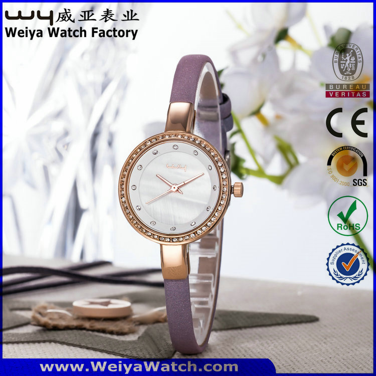 Custom Logo Quartz Watch Ladies Fashion Wrist Watches (WY-075B)
