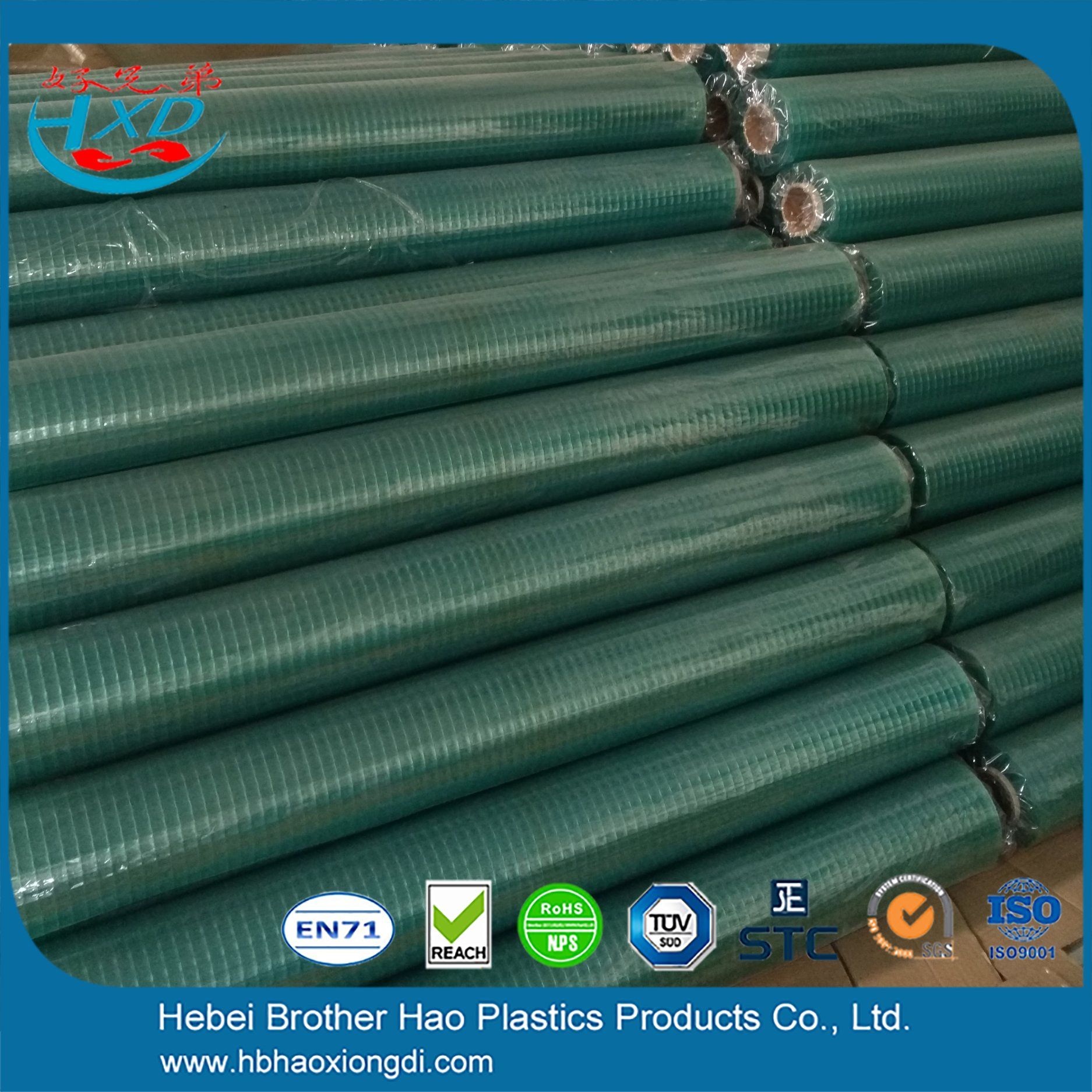 Virgin Material Grid Green Flexible Soft PVC Plastic Sheets