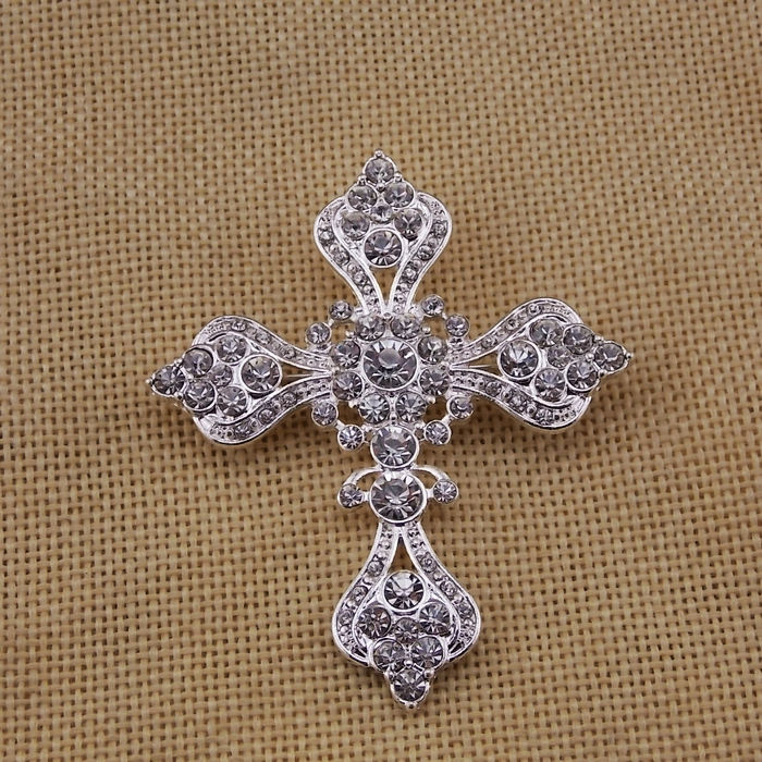 Fashion Jewelry Crystal Orange Stone Alloy Brooch Pin