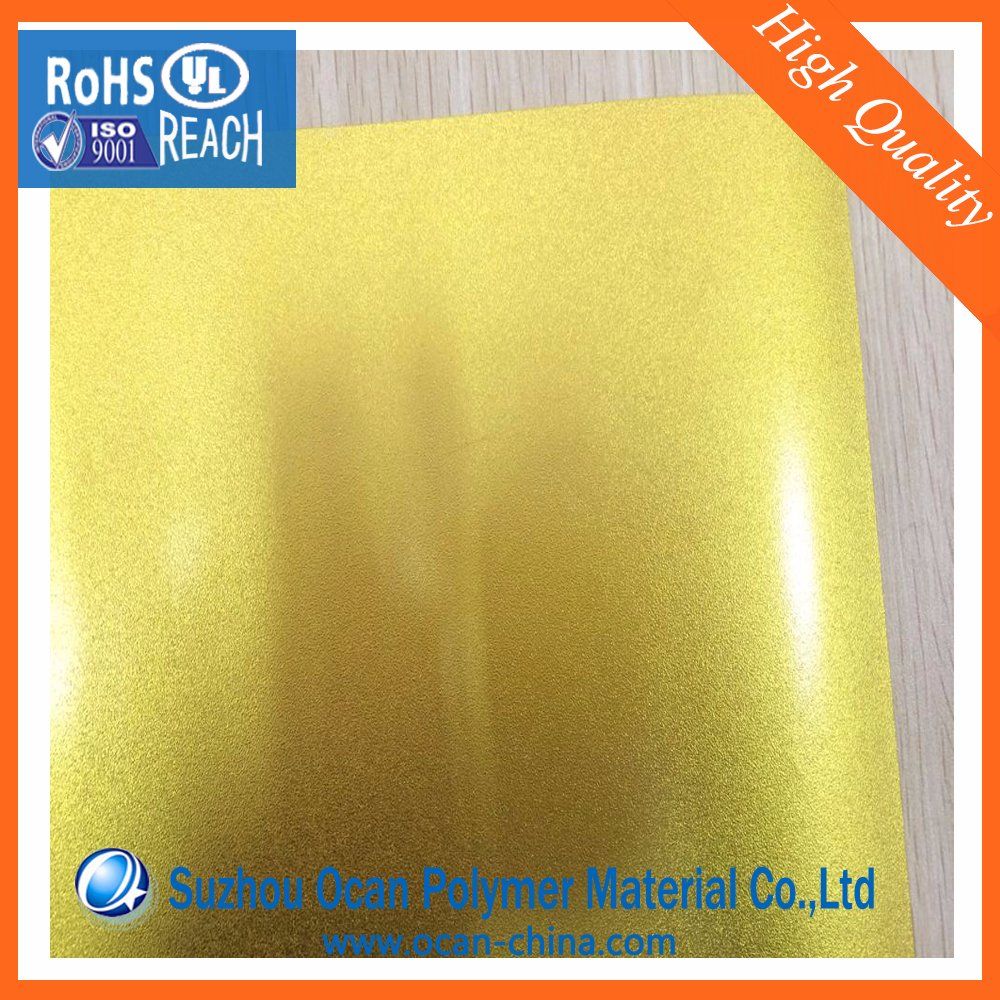 Gold Sparkle Rigid Laminated Film PVC Sheet for Drum Skin