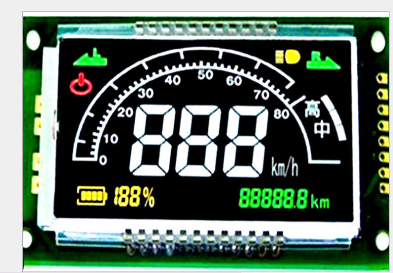 Red Color Font Instrument Meter Va LCD Panel
