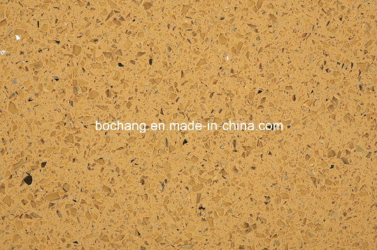 Crystal Yellow Artificial Quartz Stone Slab
