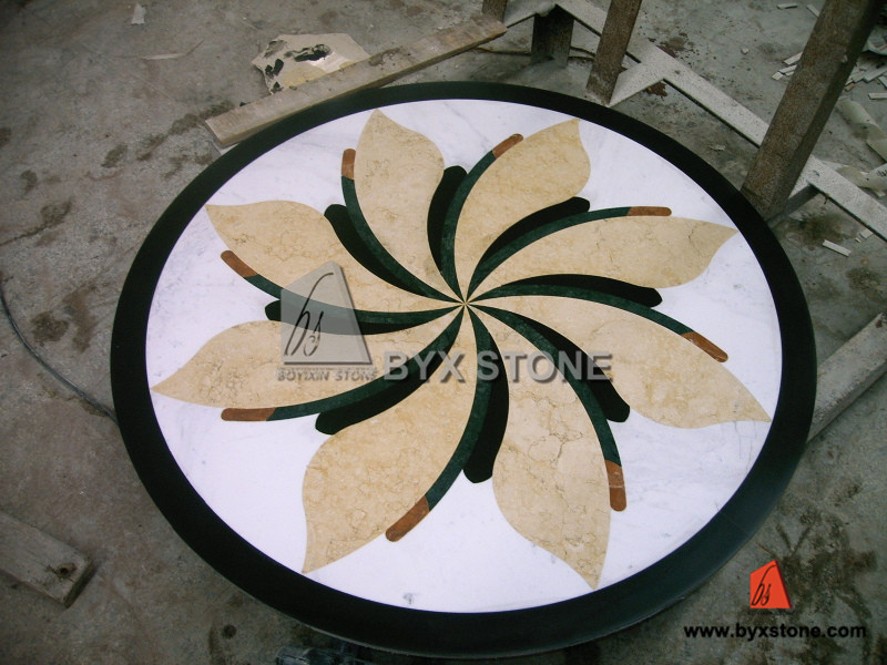 Marble Floor Tile / Waterjet Mosaic Medallion for Floor